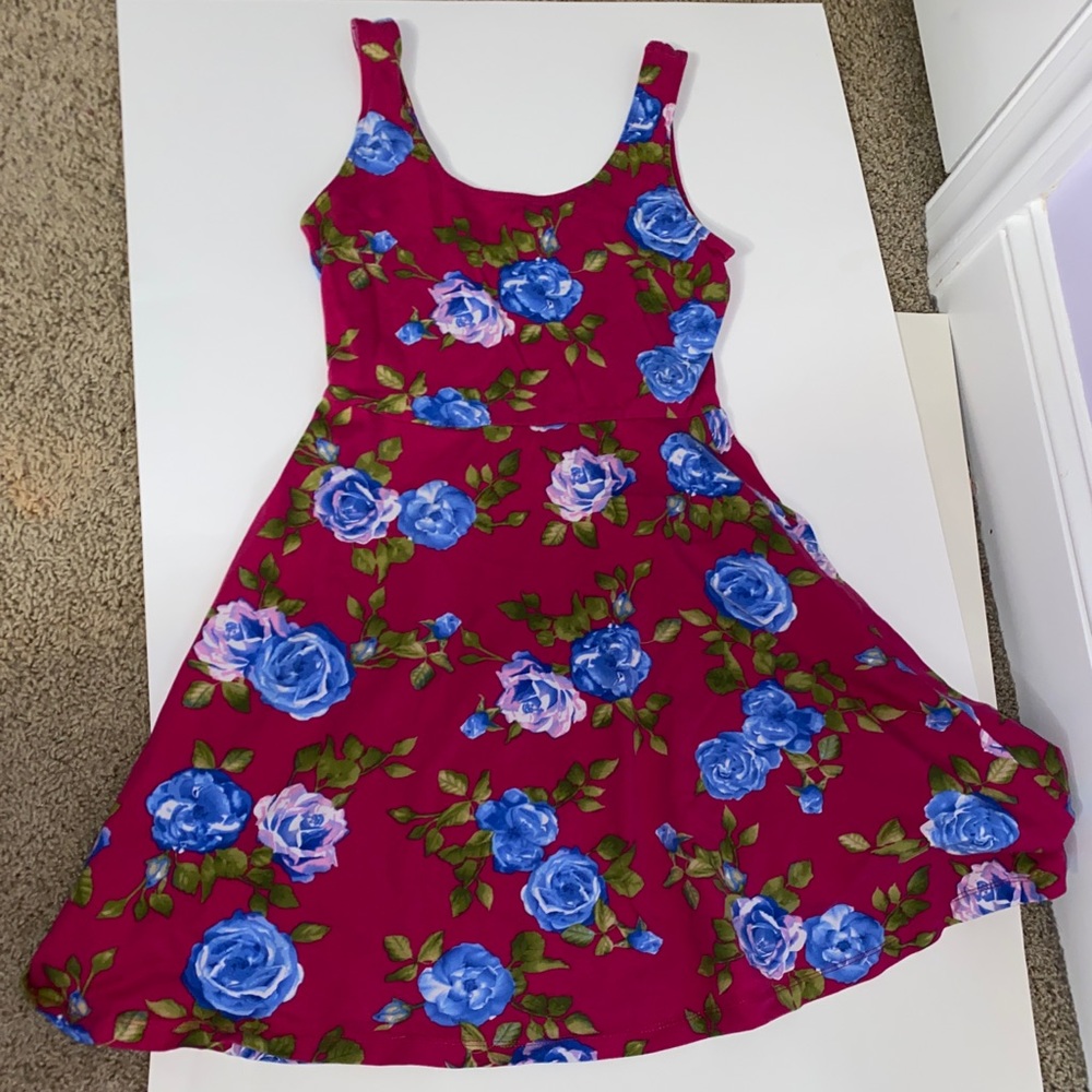 Pink floral dress